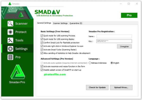 registration key untuk smadav pro