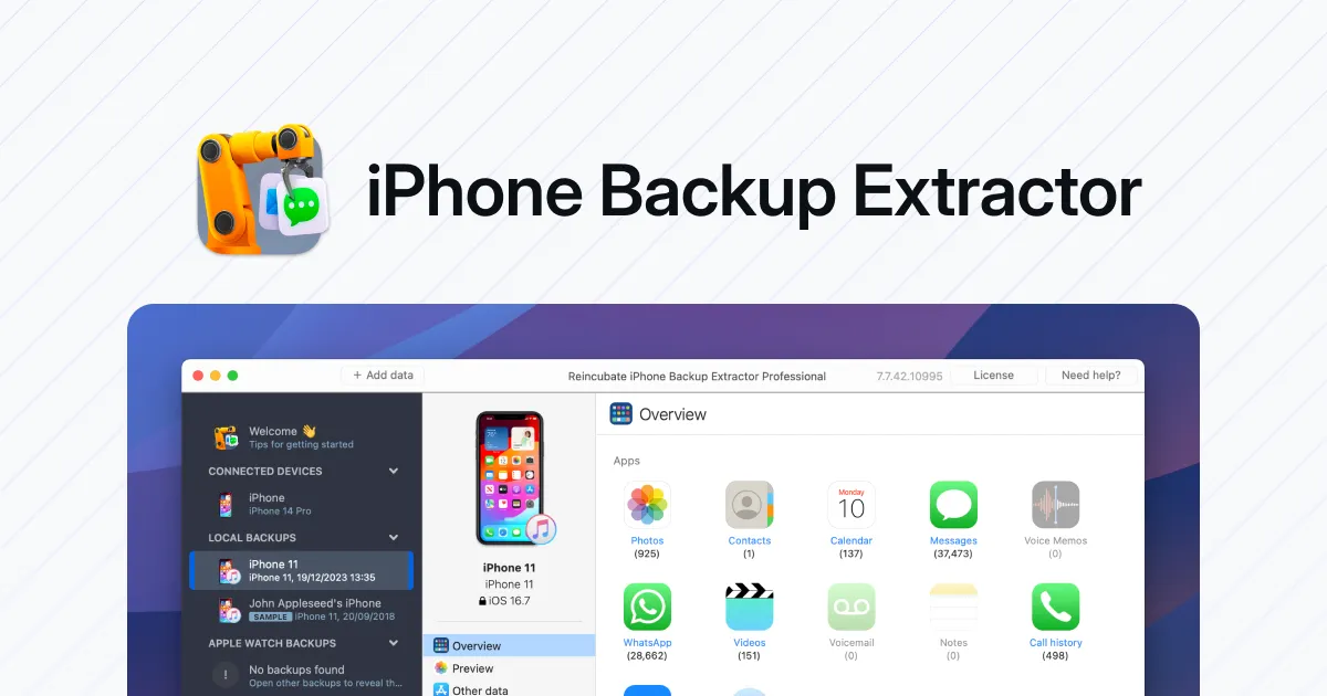 iPhone Backup Extractor 7.7.44 Crack Registration Key Activation Download