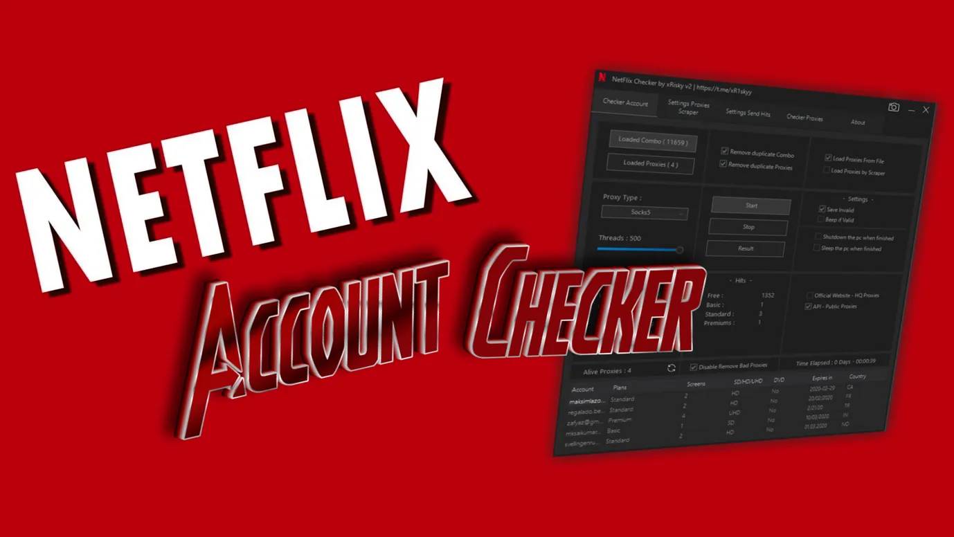 NetFlix Account Checker ProxyLess Crack Free Download Full Version